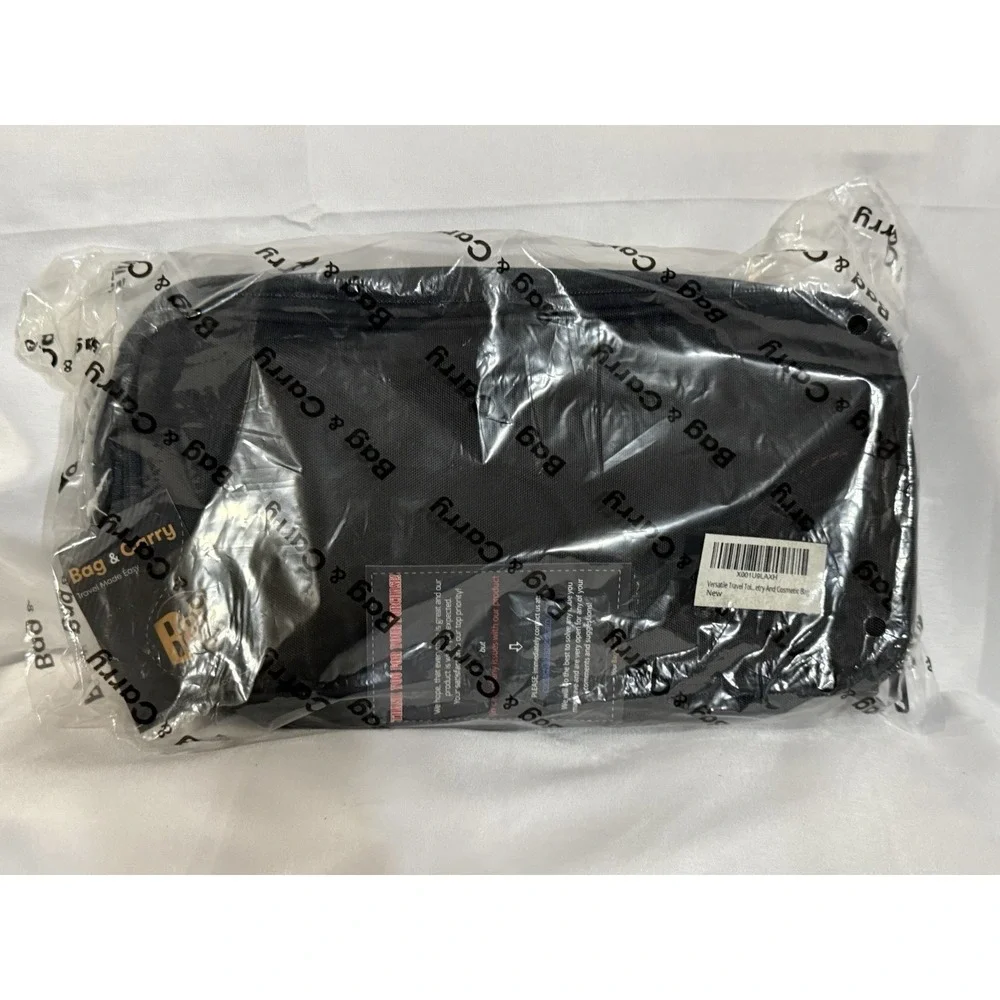 B&C Versatile Hanging Travel Organizer Bag Black Multi- Pockets